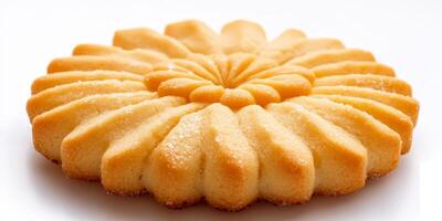 A cookie with a flower design on it photo