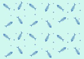 Fish spines pattern background illustration layout textile print art editable vector