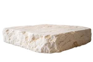 A rectangular stone slab with rough edges and a smooth top surface, showcasing its natural beige texture png