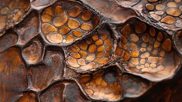 A close up of a brown and yellow pattern photo