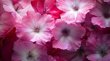 A bunch of pink flowers are shown in a photo