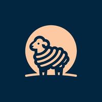 sheep logo design vector
