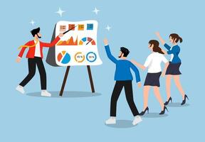 Idea meetings, discussions to brainstorm opinions or collaborate on business ideas, teamwork or workplace conversations, gathering solution concepts. vector