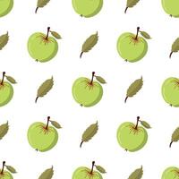 Red apple with a leaf isolated on white vector