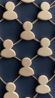 Abstract Network of Beige Figures and Gold Threads photo