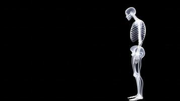 Glowing Skeletal Figure in Digital Render photo