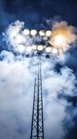 Stadium Lights Piercing Night Fog photo