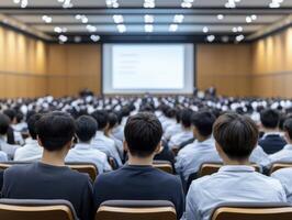 Large Conference Audience Listening to Presentation photo