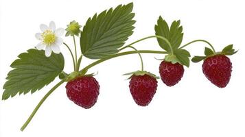 Discover the vibrant beauty of nature's sweet jewels with this stunning image of fresh, ripe strawberries, showcasing their deep red color and enticing texture A perfect representation of summer's photo