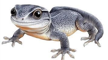 Explore the captivating world of reptiles with this detailed illustration of a charming gray lizard, perfect for educational purposes or artistic inspiration This high-quality image showcases the photo