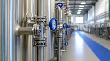 Explore the Intricate World of Industrial Manufacturing A Deep Dive into Stainless Steel Tanks and Precision Engineering, Showcasing the Modern Architecture and Design of a Cutting-Edge Production photo