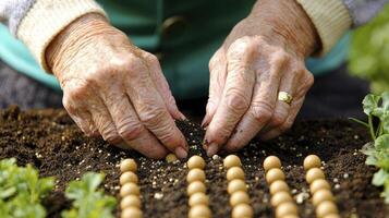 Explore the delicate art of nurturing life with this captivating image of hands gently planting seeds in fertile soil, embodying growth, care, and the promise of new beginnings Witness the intricate photo