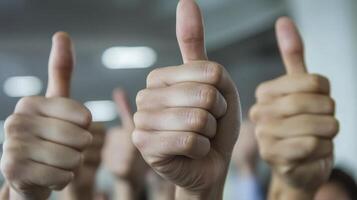Three Hands Giving Thumbs Up A Symbol of Approval, Success, and Positivity in Business and Life, Featuring Diverse Skin Tones Representing Unity and Agreement, Ideal for Communication and photo