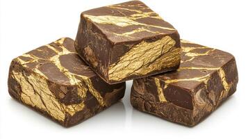Indulge in the decadence of artisan chocolates, a symphony of rich flavors and exquisite textures Discover the perfect blend of cocoa and gold, creating a truly unforgettable tasting experience Savor photo