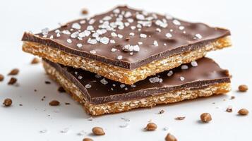 Indulge in the Decadent Delight of Homemade Chocolate Toffee A Visual Symphony of Sweetness Explore the irresistible allure of crispy cracker, rich caramel, and smooth chocolate, all adorned with a photo
