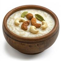 Indulge in the Creamy Delight of Homemade Rice Pudding A Captivating Image Showcasing a Traditional Dessert, Perfect for Food Blogs, Recipe Websites, and Culinary Enthusiasts Discover the Richness photo