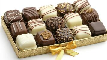 Indulge in Decadence A Tempting Tray of Assorted Chocolates for Every Sweet Craving, Perfect for Gifts and Celebrations Discover a Symphony of Flavors and Textures, From Creamy Milk Chocolate to photo