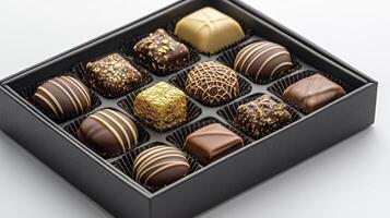 Indulge in Decadence A Luxurious Box of Exquisite Chocolate Treats, Perfect for Gifts or Personal Enjoyment Discover a Symphony of Flavors and Textures, From Creamy Milk Chocolate to Rich Dark photo