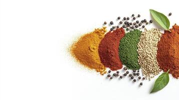 Enhance Your Culinary Creations A Vibrant Array of Spices for Every Dish, Discover the Rich Flavors and Aromas of Turmeric, Paprika, Green Herbs, Seeds, and More Elevate Your Cooking Experience with photo
