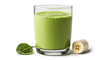 Delicious and Nutritious Green Smoothie Recipe Fuel Your Body with This Vibrant Blend of Fresh Spinach, Ripe Bananas, and Other Healthy Ingredients, Perfect for a Quick Breakfast or Post-Workout photo