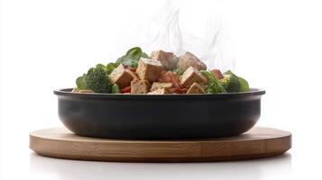 Delicious Tofu and Broccoli Stir-Fry A Healthy Vegan Meal Idea Featuring Fresh Vegetables, Protein-Rich Tofu Cubes, and Steaming Goodness Explore this Easy Recipe for a Quick and Nutritious Dinner photo