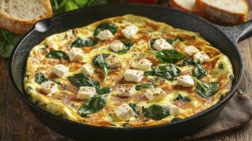 Delicious Spinach and Feta Omelette Recipe A Nutritious Breakfast Option Elevate your morning with this simple yet flavorful omelette, packed with fresh spinach and creamy feta cheese This recipe photo