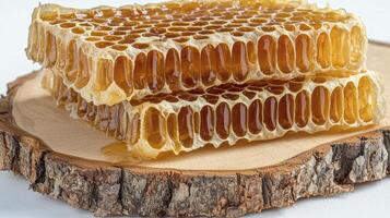 Golden Honeycomb Delight A Close-Up of Natural Sweetness, Showcasing the Intricate Beauty of Beehive Structures and the Richness of Honey, Perfect for Illustrating Concepts Like Sweetness, Nature's photo