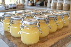 Homemade Lemon Curd in Glass Jars A Bright and Tangy Delight, Perfect for Spreading on Toast, Scones, or Filling Tarts Experience the Fresh Zest of Citrus with this Easy Recipe Capture the Essence of photo