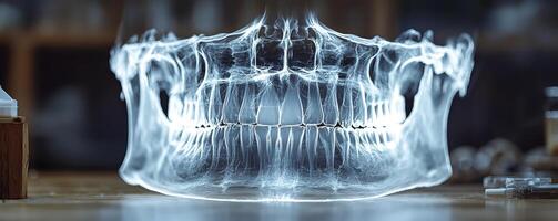 In the realm of advanced dental diagnostics, a specialized X-ray laboratory emerges, harnessing the power of artificial intelligence to redefine imaging technology The lab is equipped with photo
