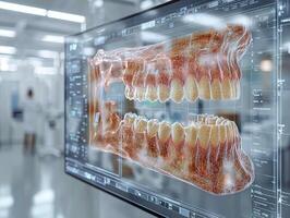 Step into the future of dentistry with cutting-edge 3D dental imaging Advanced scanning technology unveils intricate details, revolutionizing diagnostics and treatment planning Explore a futuristic photo