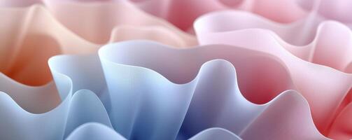 A mesmerizing dance of pastel hues unfolds, creating an ethereal tapestry of gentle movement Soft blues gracefully blend into delicate pinks and serene peaches, evoking a sense of tranquility and photo