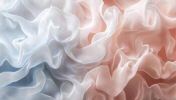 A symphony of pastel hues unfolds, soft shapes intertwining like gentle whispers carried on a breeze The canvas breathes with an ethereal quality, where muted corals dance with serene blues, creating photo
