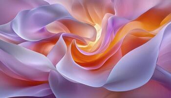 Delicate curves interweave in a dance of serenity, soft hues blending seamlessly, inviting the viewer to find solace within the gentle embrace of form and color Abstract expression transcends the photo
