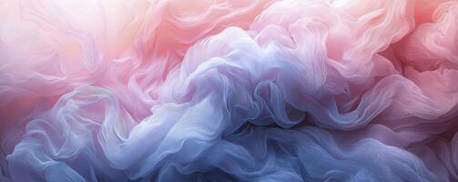 Ethereal wisps dance in harmonious hues, a symphony of soft pastel shades blending effortlessly like gentle breaths on a tranquil dawn Serene waves cascade across a canvas, evoking feelings of peace photo