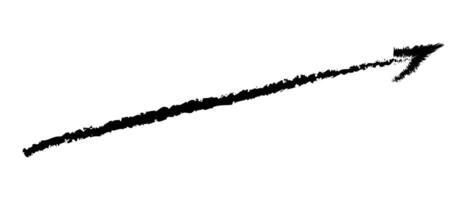 Charcoal arrow icon. Hand drawn charcoal illustration of an arrow with highly detailed soft textured edges on white background with clipping path. Charcoal arrows icon. vector