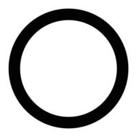 Black circle outline frame icon. Blank circle icon sign and symbol isolated on white background. Simple illustration. vector
