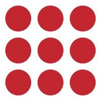 Set of circle icon . Filled circle flat icon image. Red circle button isolated on white background. Illustration graphic icon of circle. Solid style icon. vector