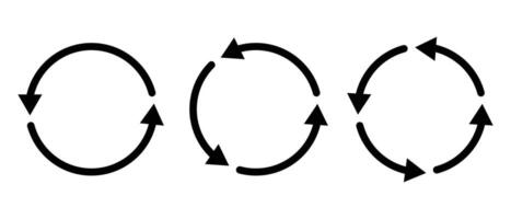 Loading circle arrow icons. Circular arrow icon, circular arrow logo design, redo loop round arrow isolated on white background. vector