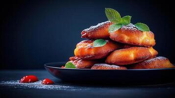 Generous pile of fresh dough covered in flour ready to be rolled out for baking delicious bread or pastries photo