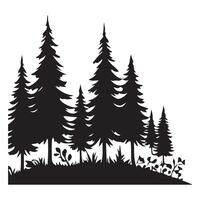 Dense Pine Tree Forest Image for Nature Environment Projects vector