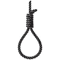 illustration of a noose isolated on a white background concept vector