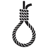 Illustration of a rope with noose isolated on white concept vector