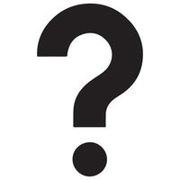 Classic Question Mark Symbol for Inquiries and Curiosity Vectors