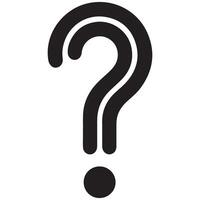 Elegant Question Mark Symbol for Creative Design Projects vector