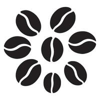 Floral coffee bean pattern graphic for coffee enthusiasts vector