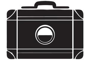 Stylish Silhouette Business Briefcase Image for Professional Use vector