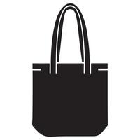 Silhouette Tote Bag Illustration for Fashion and Shopping Themes vector