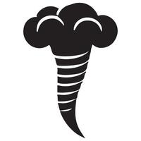 Tornado Silhouette Graphic for Weather and Disaster Themes vector