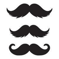 Selection of Stylish Mustache Illustrations for Graphic Designs vector