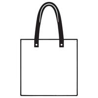 Classic White Tote Bag Illustration for Branding and Design vector